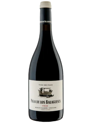 Botella de Pago de Los Balagueses Syrah, de Bodegas Vegalfaro